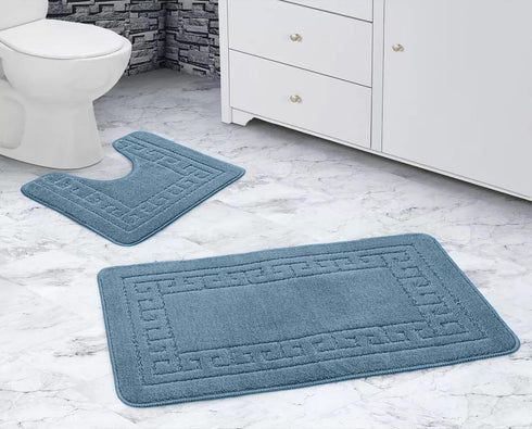 2 Pack Jacquard Bath and Pedestal Mat