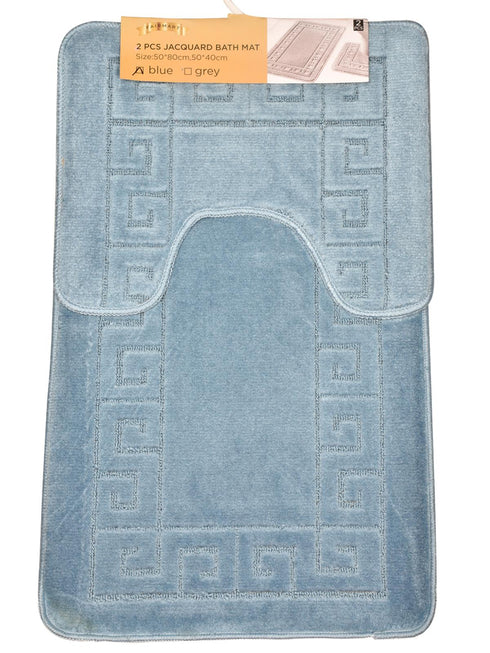 2 Pack Jacquard Bath and Pedestal Mat