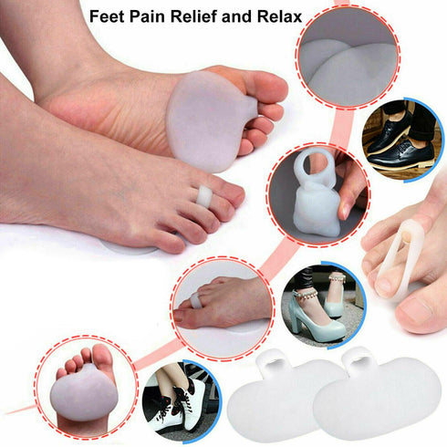 10-Pack Metatarsal Gel Pads – Ball of Foot Cushions - 40p Per Unit