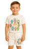 LB Kids White Shorts Set
