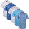 5 Pack Mens Beach Hawaiian Shirt Short Sleeve Summer Shirt