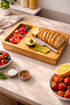 Bamboo Cutting Board Set with Colour-Coded Chopping Mats & Storage Tray – Hygienic Kitchen Food Prep System