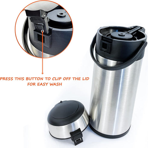 Stainless Steel Airpot Flask – Hot Drink Dispenser 2L & 5L