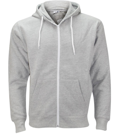 Mens White Cord Zip Up Hoodie