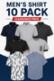 10 Pack Men’s Polo, T-Shirt & Casual Shirts - From £2.99 Per Unit