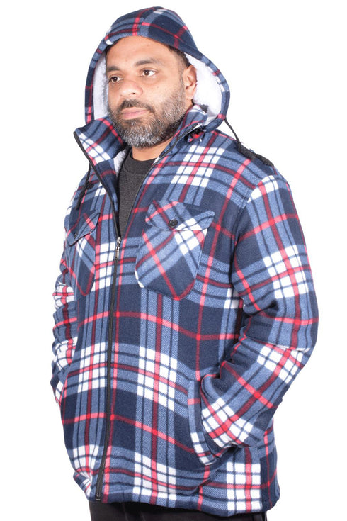 Mens Sherpa Fur Lined Hoodie