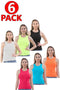 6 Pack Womens Sleeveless Slim Fit Ribbed Tank Top