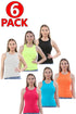 6 Pack Womens Sleeveless Slim Fit Ribbed Tank Top