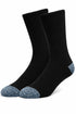 Men’s Black Work Socks with Contrast Heel & Toe – 6 or 12 Pack