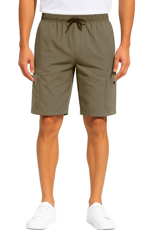 Men’s Cargo Shorts – Lightweight, Quick-Dry, Elastic Waist, Pockets