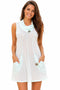 Women's Sleeveless A-Line Dress – Lightweight Summer Casual Dress with Pockets