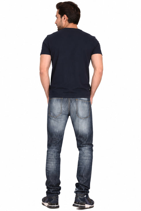 Men’s Slim Fit Faded Blue Denim Jeans