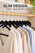 20 Pack Velvet Clothes Hangers with Non-Slip Bar and Shoulder Notches