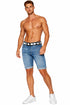 Crosshatch Mens Mid Rise Cotton Shorts