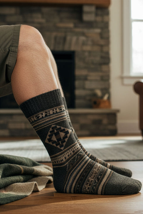 Men's Warm Wool Thermal Socks – Thick, Cozy Winter Socks for Cold Weather