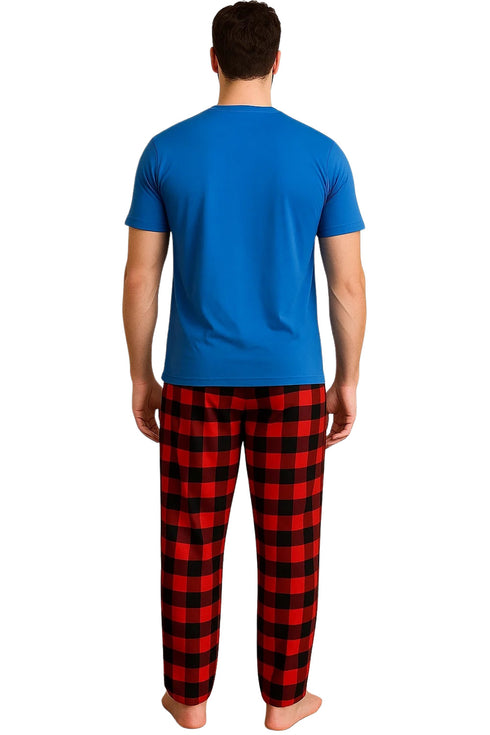 Mens Half Sleeve T Shirt Pyjama Set