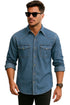 Mens Cotton Denim Long Sleeve Shirt