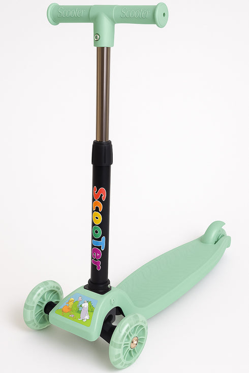 3-Wheel Kids Scooter with LED Light-Up Wheels – Adjustable Height & Foldable Design for Boys and Girls