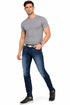 Mens Crosshatch Slim Fit Denim Jeans
