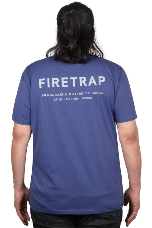 Fire Trap Mens Crew Neck Cotton T-shirt