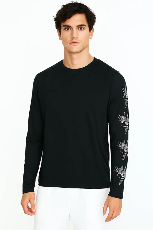Mens Long Sleeve Cotton T-Shirt