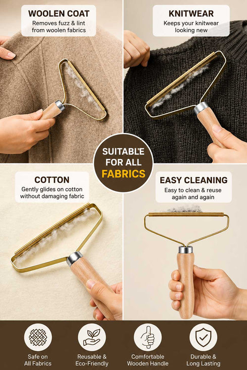10 Pack Bulk Portable Lint Remover Manual Fuzz Shaver for Clothes & Carpet - 69p Per Unit