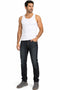 Men’s Dark Wash Denim Jeans – Casual Slim Fit Blue Jeans