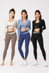 3 Piece Women’s Active-wear Set with Jacket, Sports Bra & Leggings