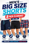8 Pack Men’s Big Size Shorts Clearance - From £1.87 Per Unit