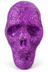 Purple Glitter Skull Decorations Multi Pack – Halloween Party Table and Shelf Decor