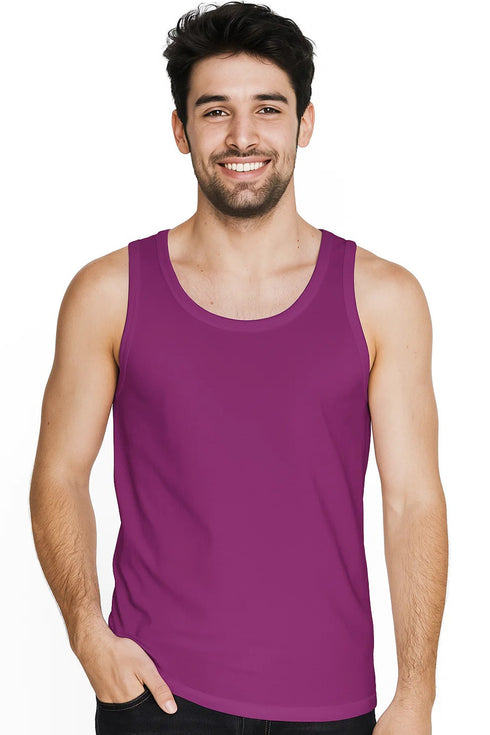 Men's Plain Polycotton Vest Tank Top