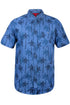 Mens Palm Tree Print Hawaiian Shirt