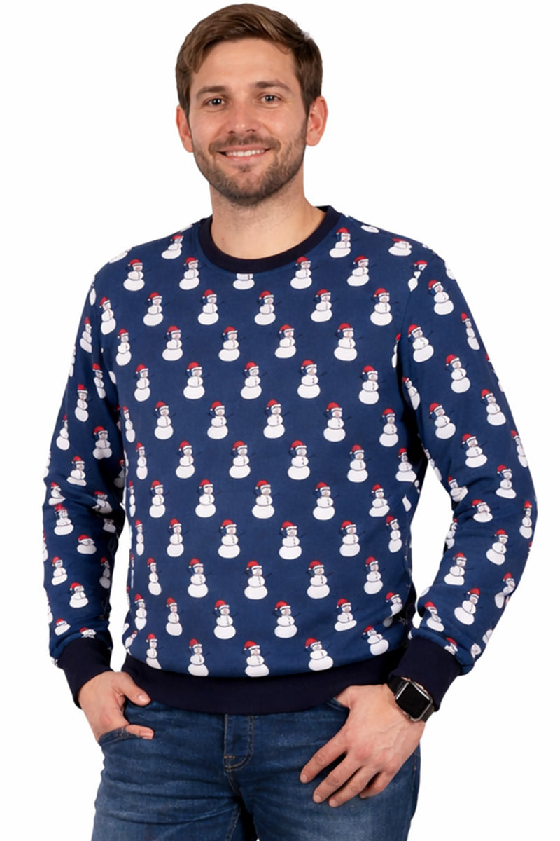 Christmas Long Sleeves Sweatshirt Snowman ( S / M )