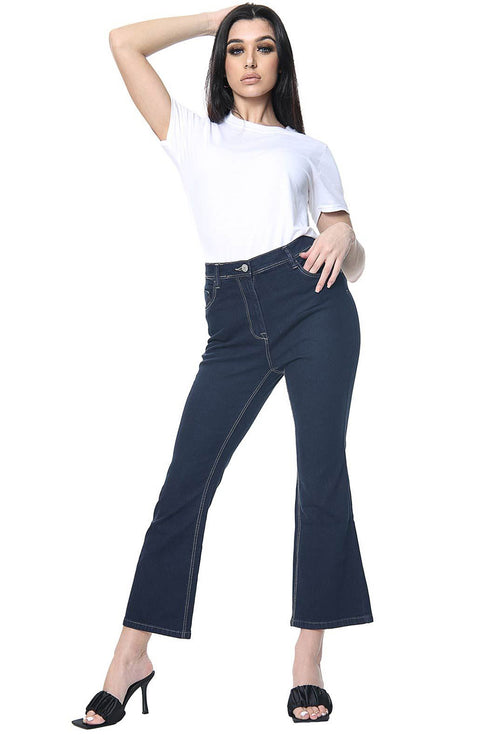Women Bootcut Denim Stretch Jeans
