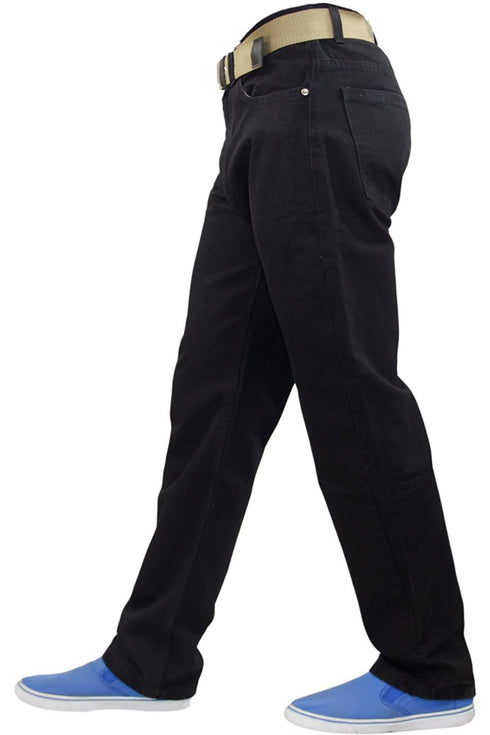 Men Straight Leg Cotton Jeans