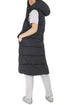 Womens Padded Long Gilet Hooded Puffer Jacket