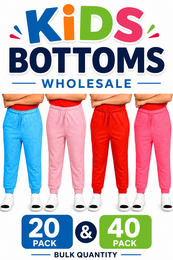 Kids Breathable Fleece Jogging Bottoms - 20/40 Pack - From £1.12 Per Unit