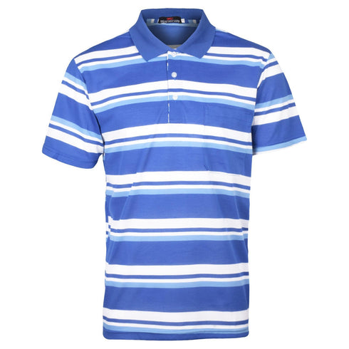 3 Pack Mens Striped Polo Collar Shirts