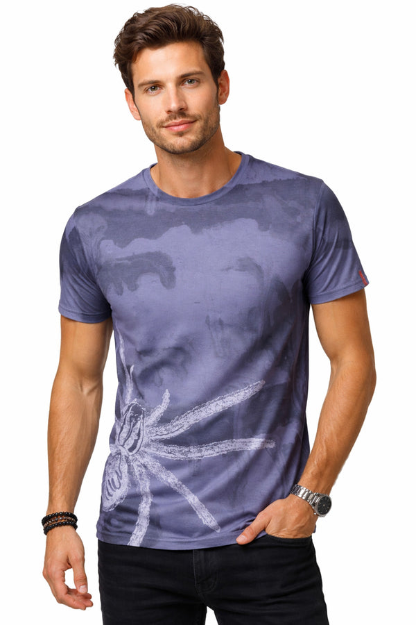 Mens Polyester Printed Longline T-Shirt