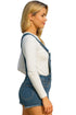 Ladies Stone Wash Denim Stretchable Dungaree