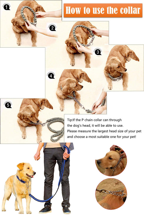 10 Pack Splitter Clip Chain Martingale Dog Collar