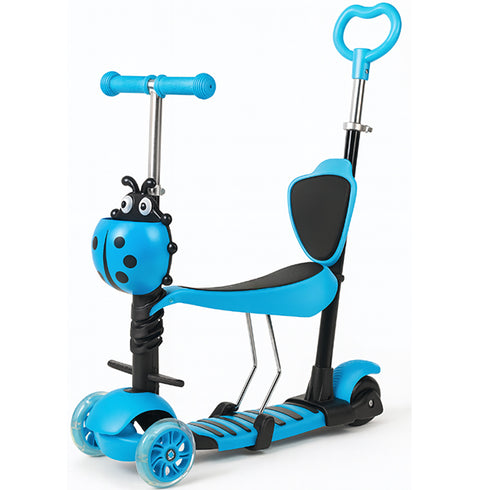 5in 1 Kids Adjustable Height Ladybug Scooter