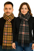Wool Blend Muffler Scarf – Unisex Autumn Winter Knit Wrap
