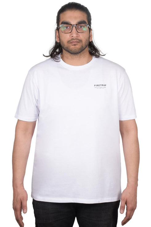 Fire Trap Mens Crew Neck Cotton T-shirt