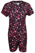 Ladies Short Sleeve Top Short Pajama Set - Pyjama Set