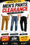 3 Pack Men’s Branded 44W Size Pants - From £6.66 Per Unit