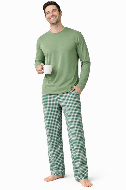 Mens Long Sleeve Lounge Set - Pyjama Set