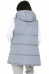 Women's Padded Long Gilet With Hood