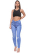 Women’s Light Blue Ripped Skinny Jeans