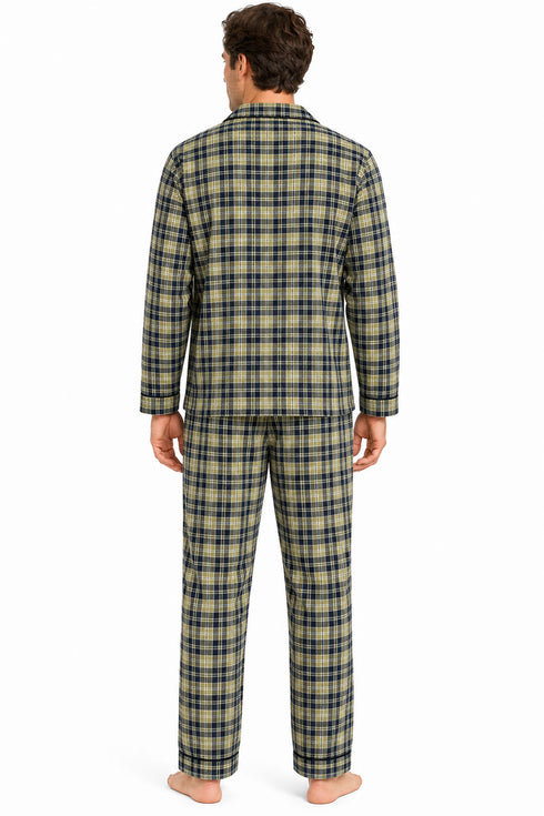 Men’s Check Poly-cotton Pyjama Set